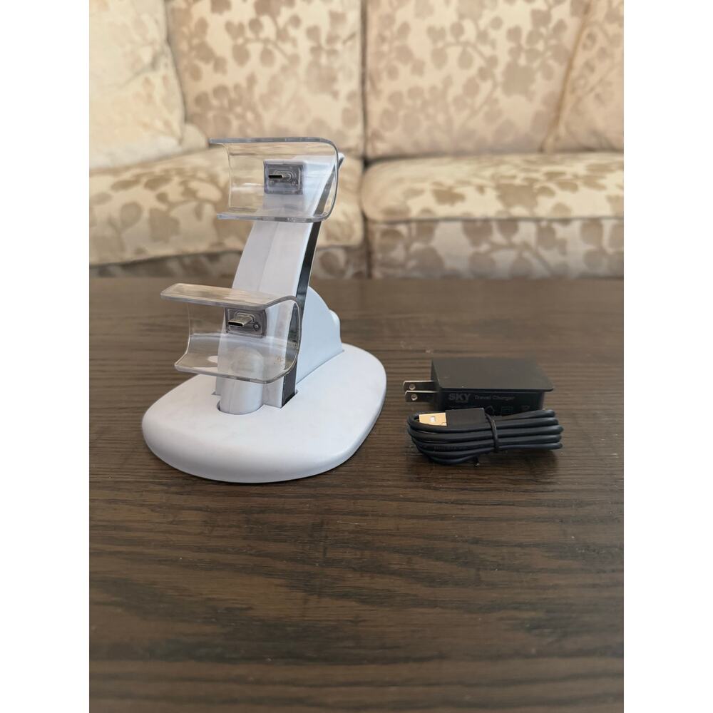 PS5 Dual Charger Dock Station-USB Fast Charging Stand Wh w/Power Cord